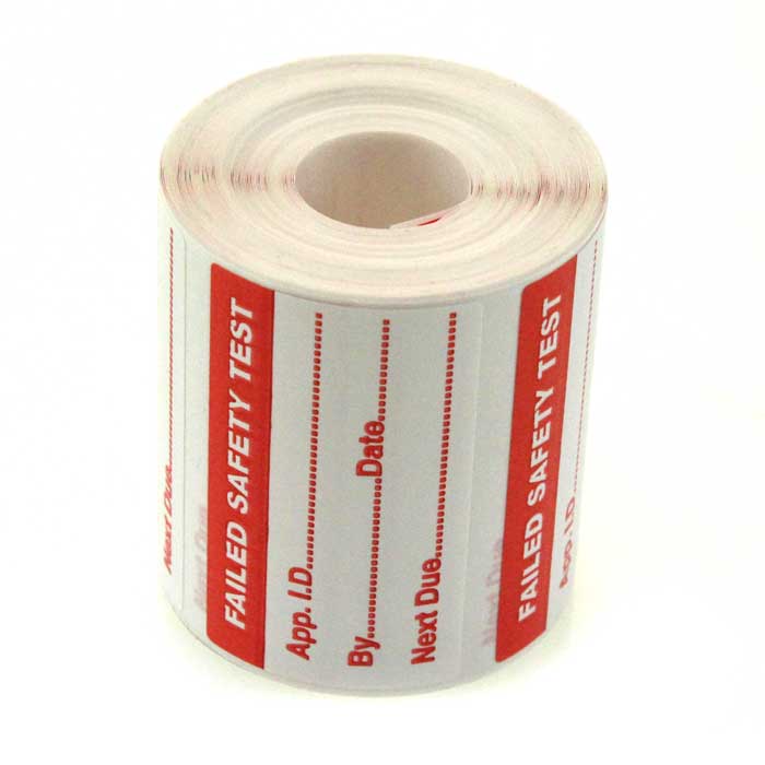 Fluke FAIL250 PAT Test Fail Labels (x250)