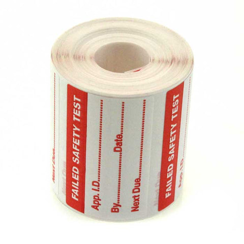 Fluke FAIL250 PAT Test Fail Labels (x250)