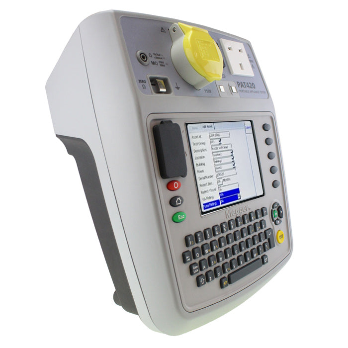 Megger PAT420 PAT Tester (angled)