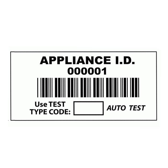 Barcode Appliance ID Label
