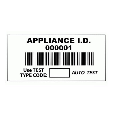 Barcode Appliance ID Label