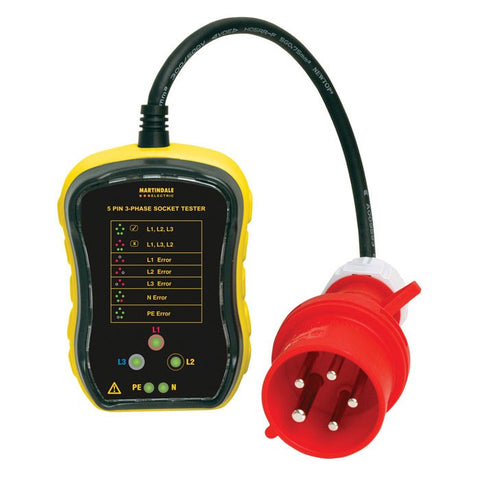 Martindale PC105 32A Three-Phase Socket Tester