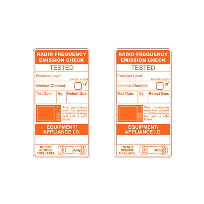 Microwave Emission Test Label