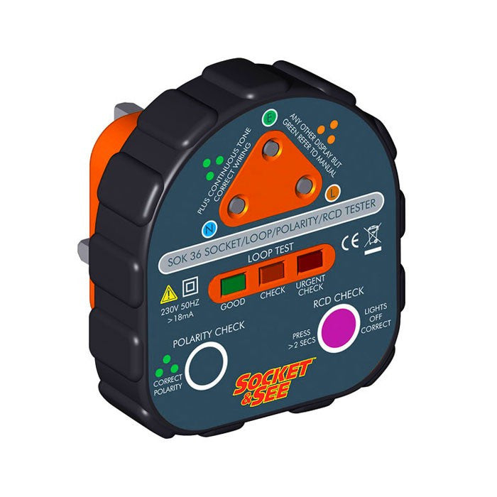 Socket & See SOK36 Loop and RCD Socket Tester